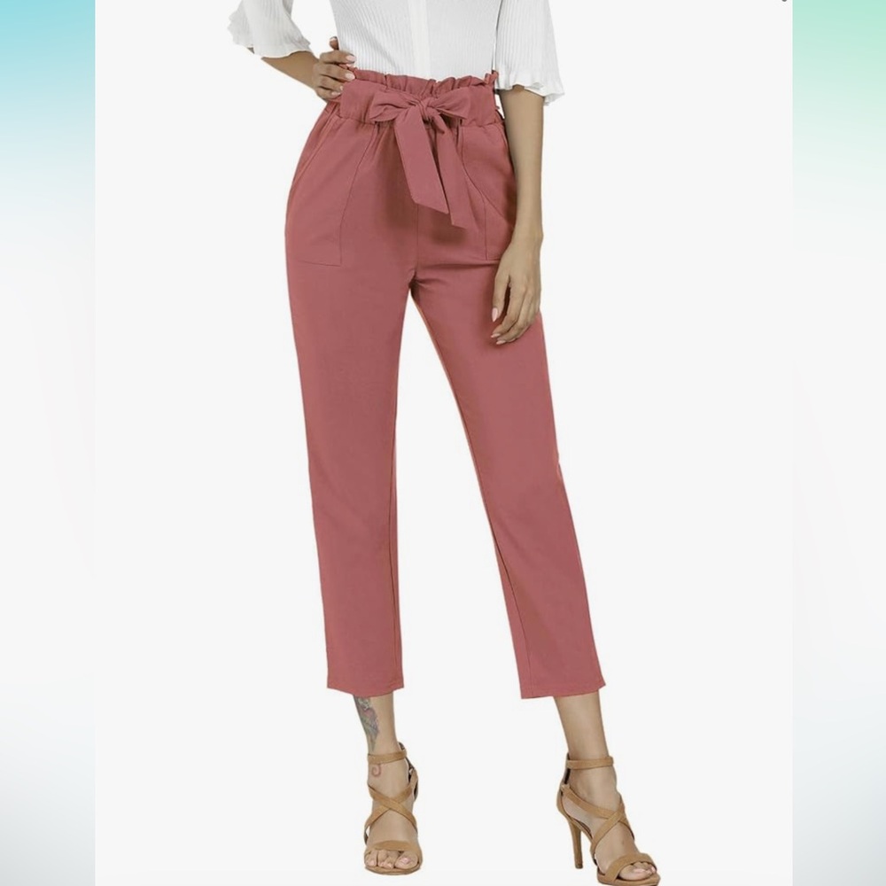 Freeprance Pink Paperbag Pants